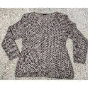 Eileen Fisher Open Knit Pullover Sweater Mohair Wool Blend Size PM‎ Lagenlook